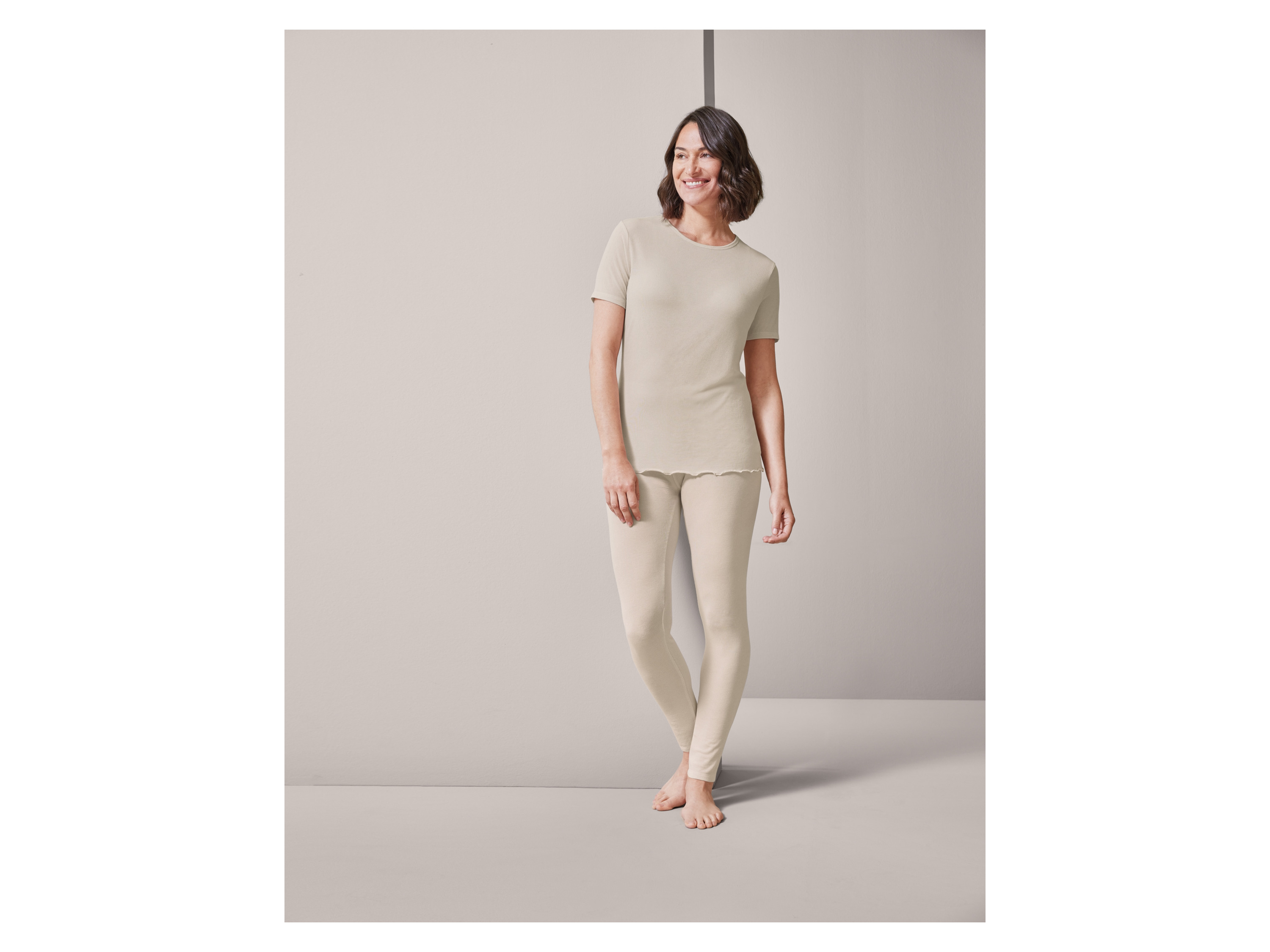 Thumbnail - esmara® Damen Unterwäscheset kurz/lang 2tlg. (Beige, XL(48/50))