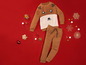 Weihnachts-Sweatshirt und Hose mit Rentier-Motiv