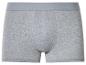 Graue Herren-Boxershorts mit elastischem Bund.