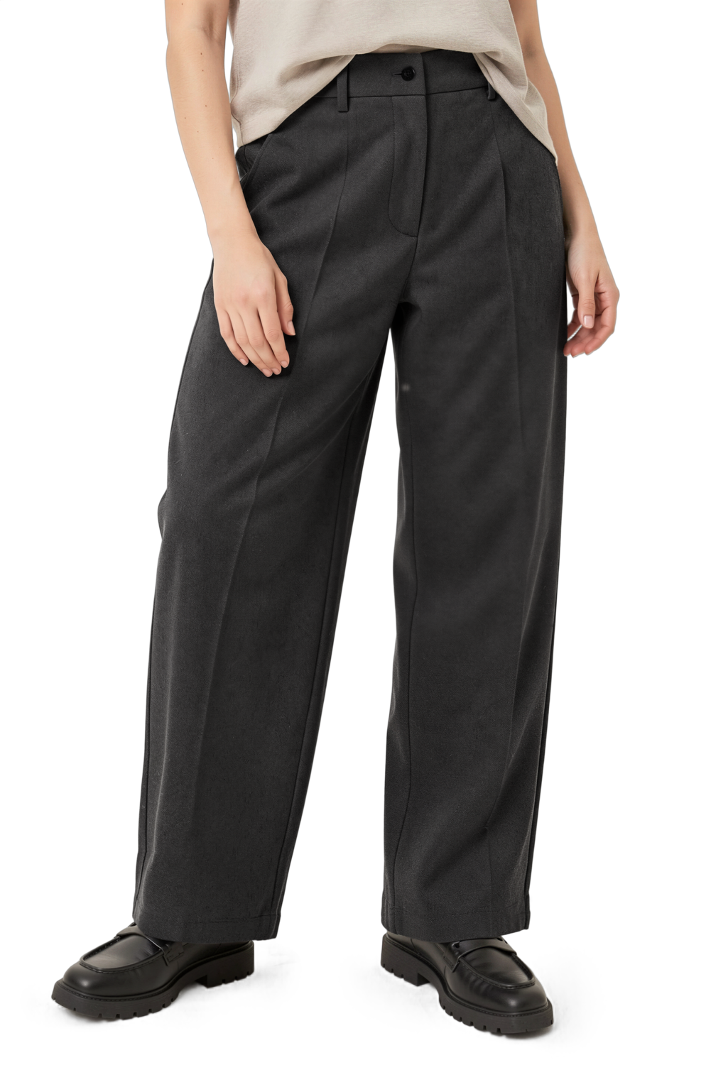 ESMARA® Damen Wide-Leg-Hose (Grau, 40) – Bild 2 von 3