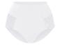Weiße Unterhose mit Spitze an den Seiten.