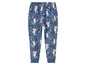 Blaue Schlafhose mit Hasenprint für Mädchen.