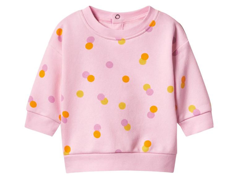 Rosa Baby-Sweatshirt mit bunten Punkten