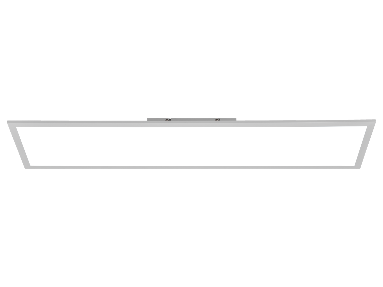 Lange, rechteckige LED-Deckenleuchte im modernen Design.