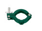 Grüne Klemme mit Schraube zur Befestigung