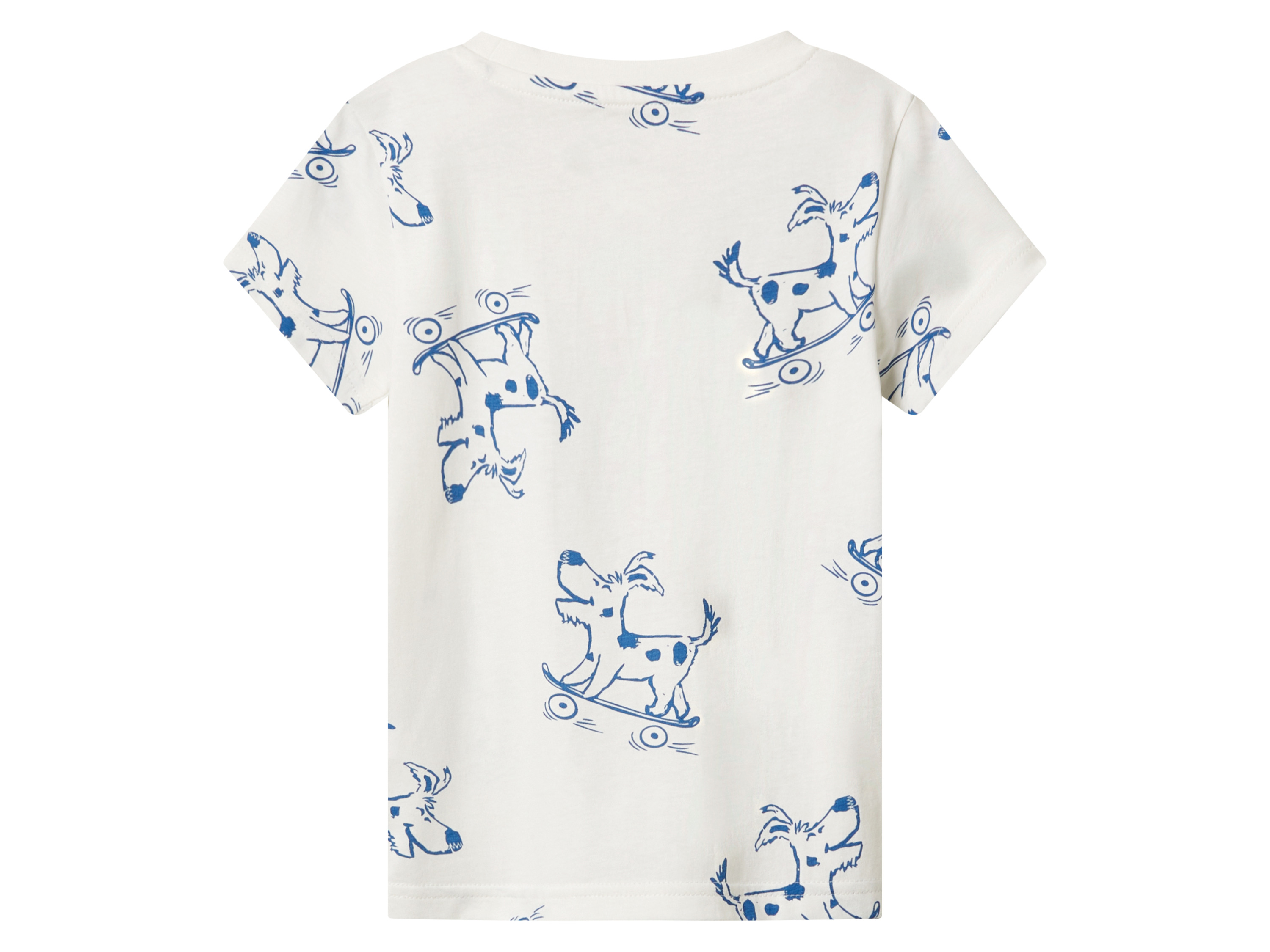 Thumbnail - lupilu® Kleinkinder T-Shirt, 2 Stück (weiß/blau, 122/128)