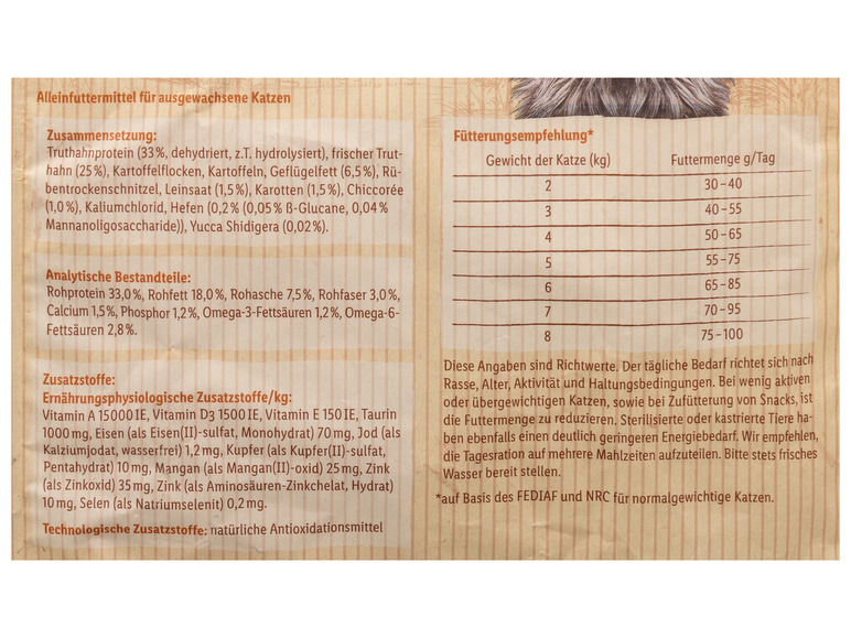 Gehe zu Vollbildansicht: COSHIDA Pure Taste Katzentrockennahrung mit Truthahn, 4 x 500 g - Bild 4