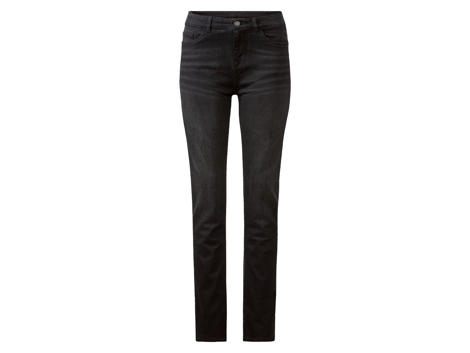 esmara® Damen Jeans Slim Fit (lange Länge, Schwarz, 38) | 04055334633017