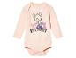 Ein rosa Langarmbody mit Bambi-Motiv.