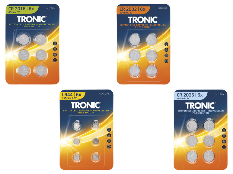 Gehe zu Vollbildansicht: TRONIC® Knopfzellen, 6 Stück - Bild 1
