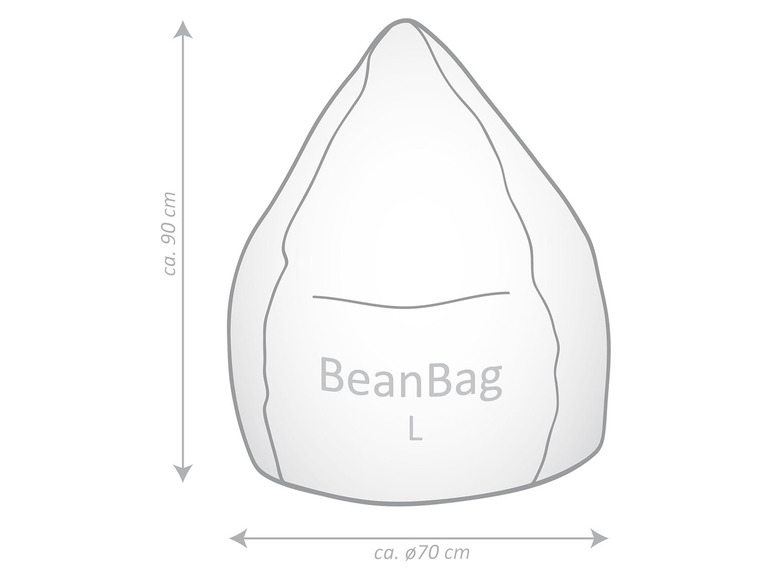Gehe zu Vollbildansicht: SITTING POINT Bean Bag »FLUFFY L«, 120 L, in klassischer Tropfenform - Bild 5