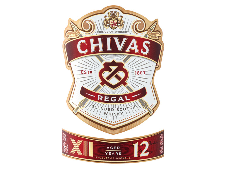 Jahre Whisky Chivas Scotch Blended 12 Vol 40% Regal
