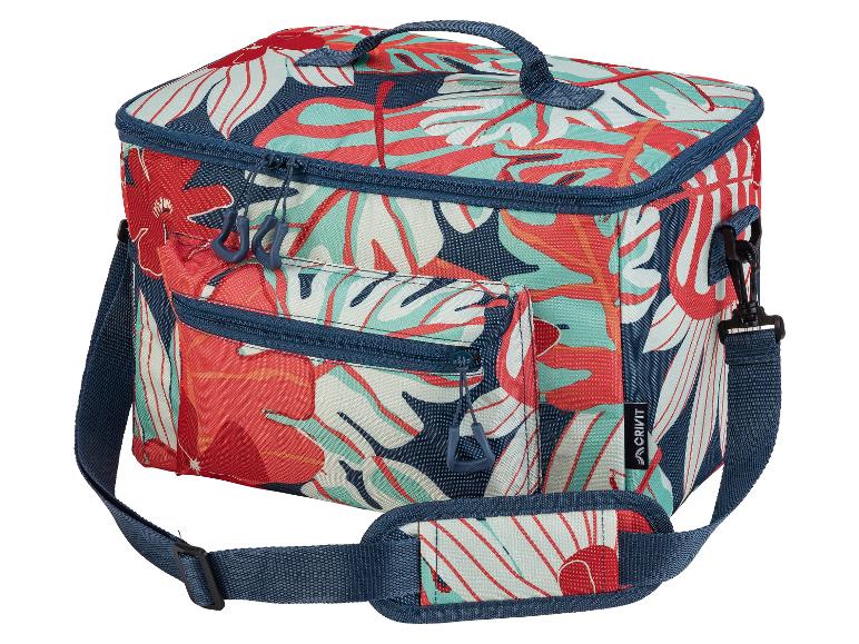 Kühltasche mit Blumenmuster, Schultergurt und Vordertasche