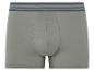 Graue Boxershorts: klassischer Schnitt, kontrastfarbener Bund.