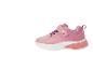 Rosa Mädchen-Sportschuhe mit Klettverschluss und Herzdetails.