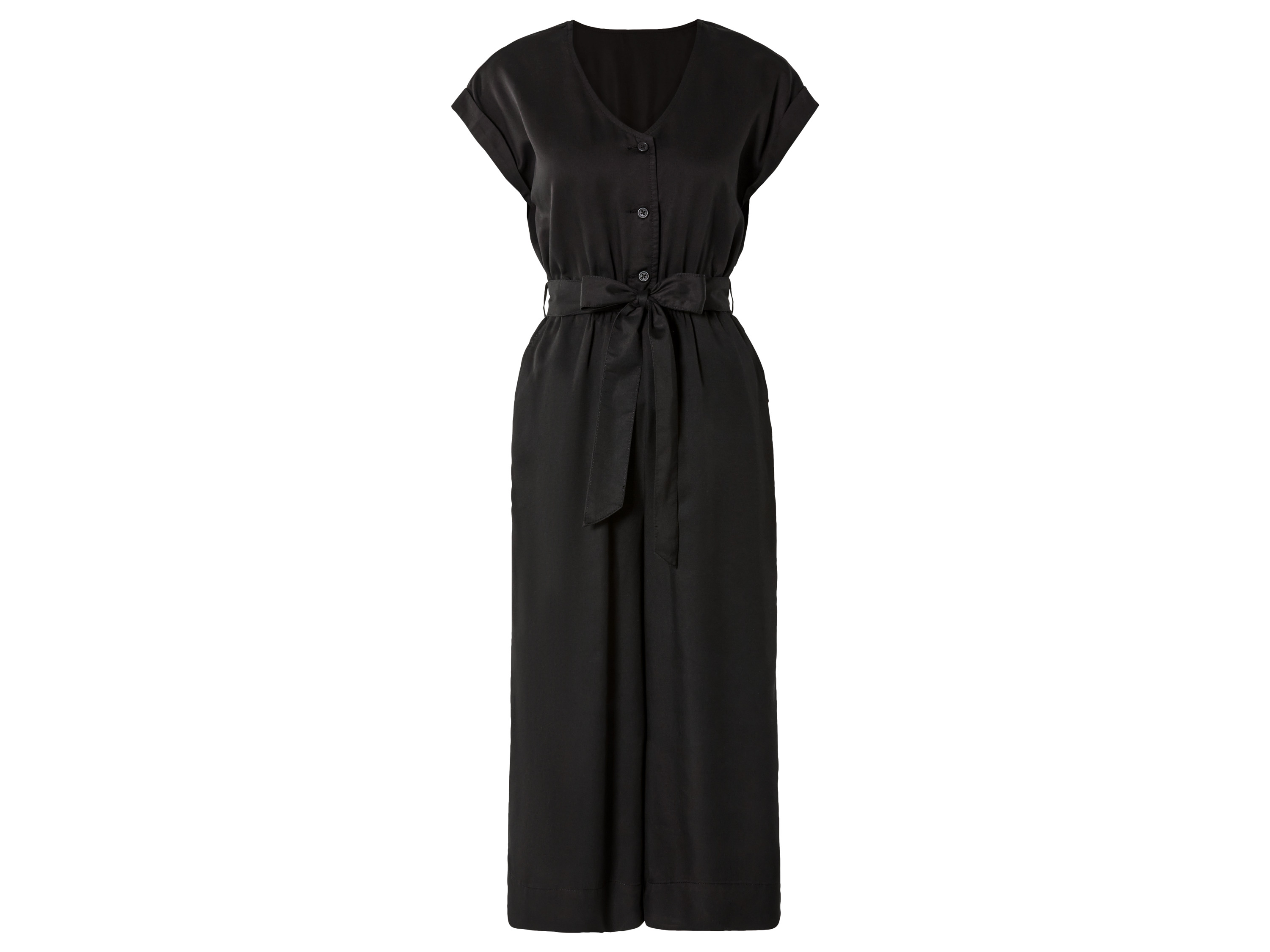 esmara® Damen Jumpsuit Tencel (Schwarz, 38) | 04335747033445