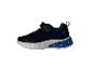 Blaue Kindersportschuhe mit Dinosauriern und LED-Lichtern