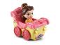 Rosa-gelbe Spielzeugkutsche mit Prinzessinnenfigur und Lichtern