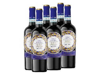 6 x 0,75-l-Flasche SANSIBAR DELUXE Corte al Passo Nero D´Avola DOC Sicilia lieblich, Rotwein