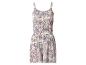 Kurzer Damen-Jumpsuit mit blauem und rosa Paisley-Muster