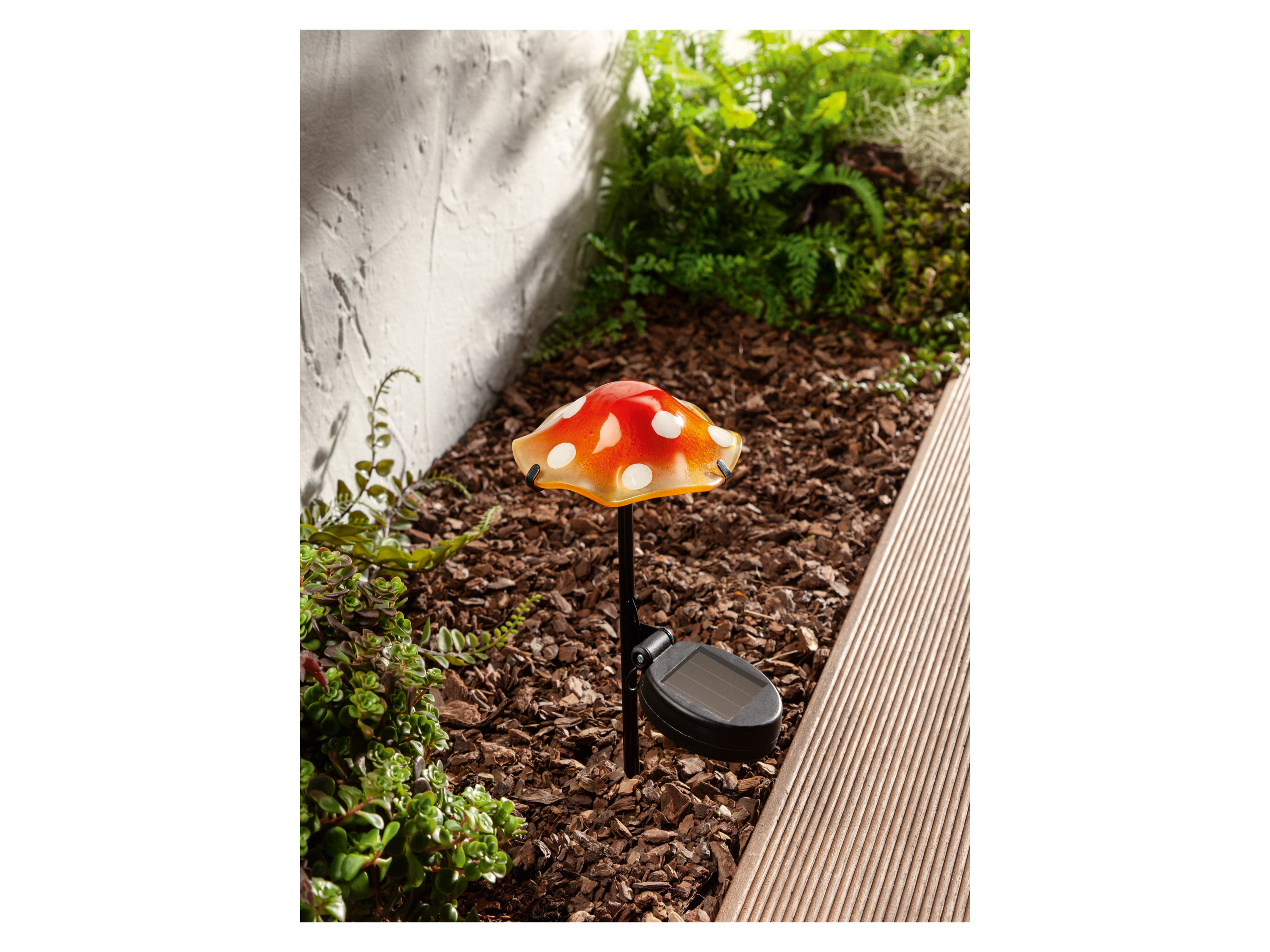 Thumbnail - LIVARNO home leuchtender Pilz mit Erdspieß, Solar und LED (Punkte/orange)