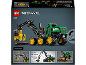 Grünes und schwarzes Forsttraktor-Bauspielzeug mit Kran, Modell 42218.