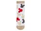 Weiße Socken mit Mickey Mouse-Motiv.