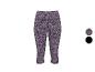 Lila Capri-Leggings mit Leopardenmuster und einer einfarbigen schwarzen Option