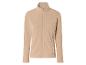 Beige Fleecejacke mit Reißverschluss.