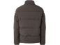 Rückenansicht einer dunkelbraunen Herren-Steppjacke mit horizontaler Steppung.
