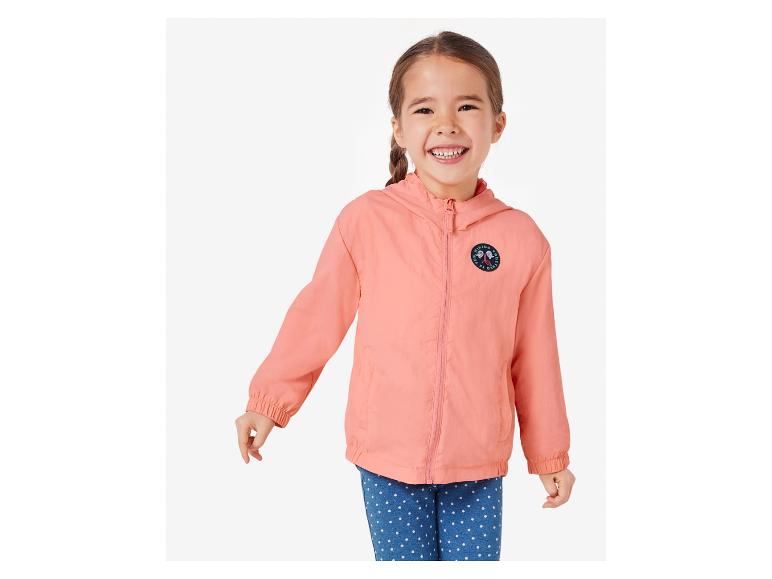 Ein rosa Windbreaker für Mädchen mit dem Logo 'Hiking Together'.