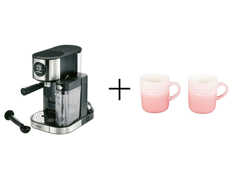 Gehe zu Vollbildansicht: SILVERCREST® Espressomaschine Mit Milchaufschäumer »SEMM 1470 A2« + 2 Tassen - Bild 1
