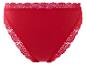 Rote Unterhose mit Spitze.