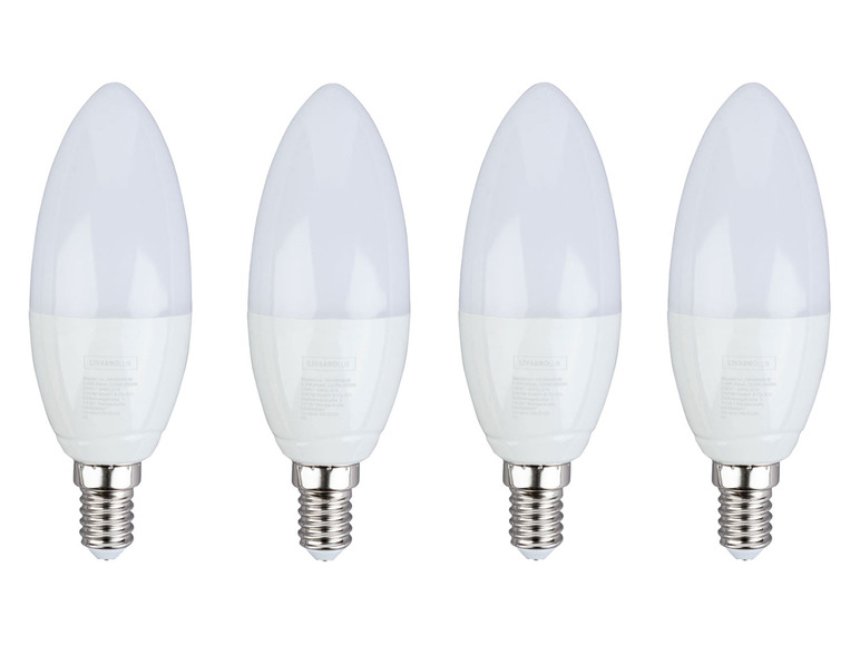 Gehe zu Vollbildansicht: LIVARNO home 4er Set - Leuchtmittel Lichtfarbensteuerung, Zigbee Smart Home, 6 Watt, E14 - Bild 2