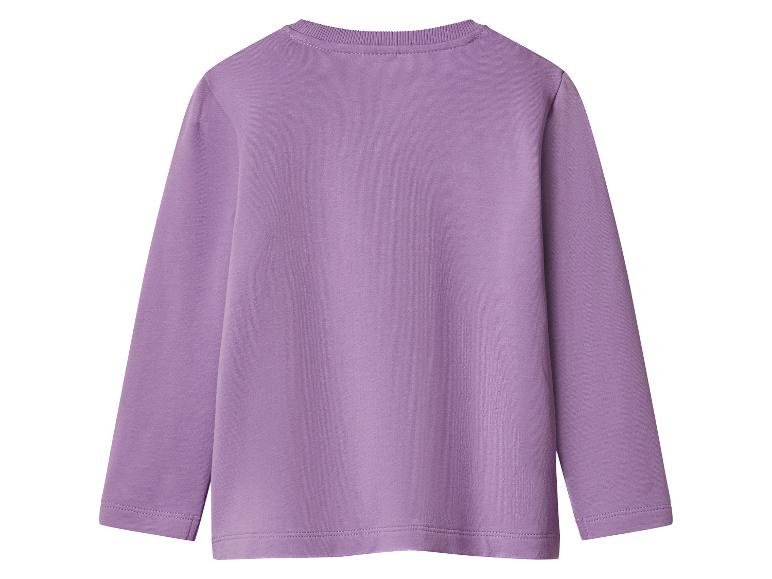Lila Langarmshirt, Rückansicht