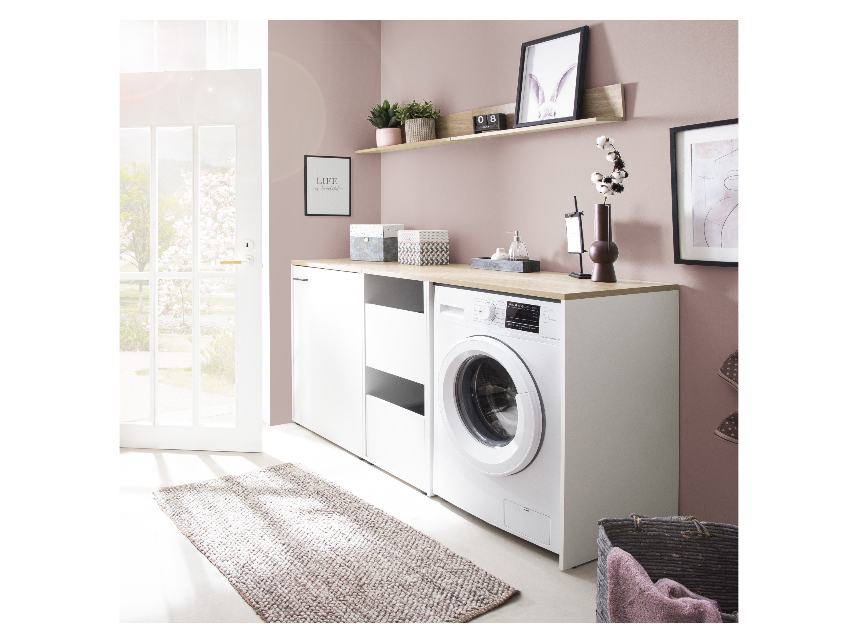 Thumbnail - Schildmeyer Waschmaschinenumbau Solea (2er Set, mattweiß)