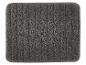 Dunkelgraue rechteckige Badematte mit strukturierten Streifen
