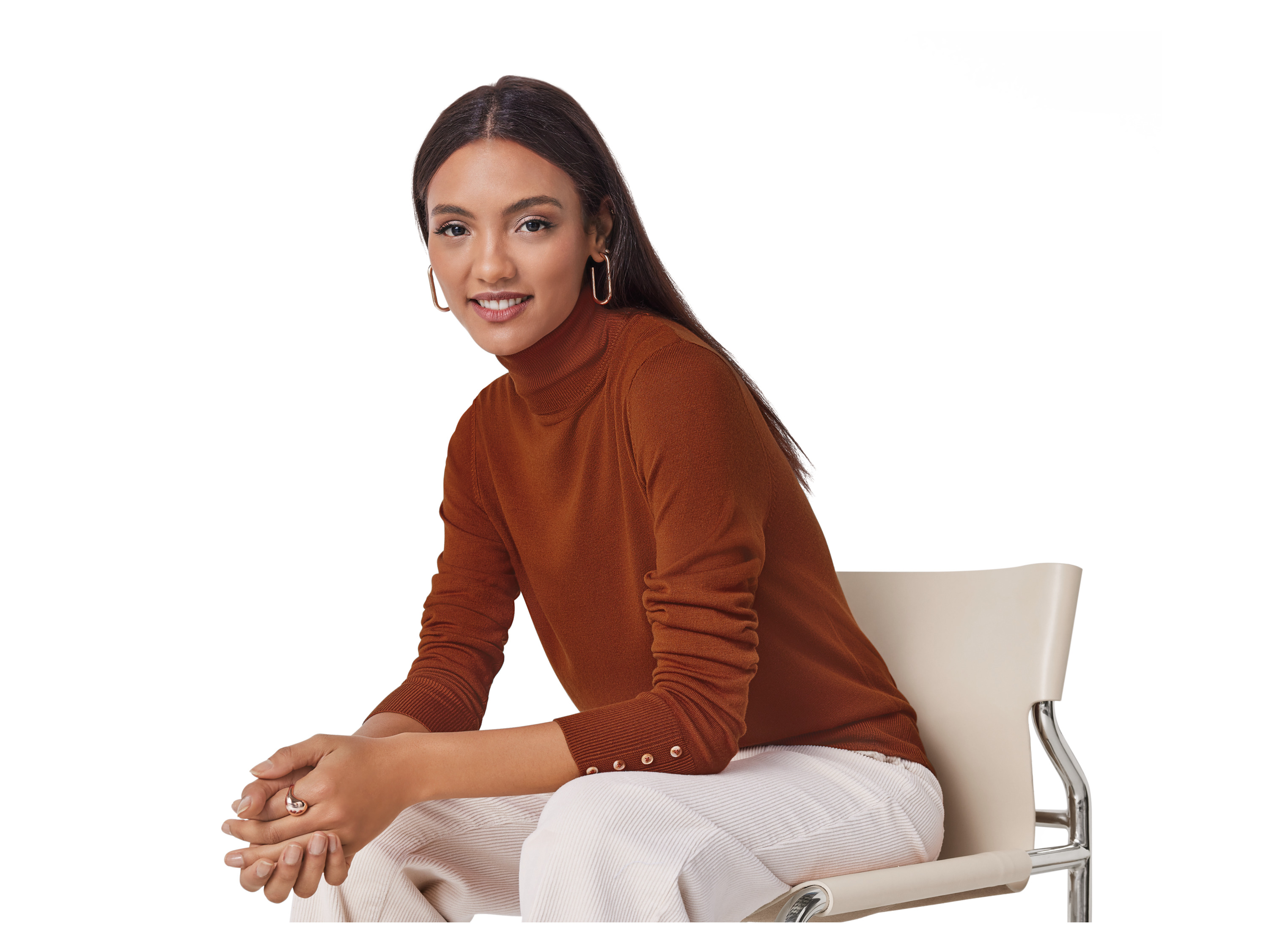 Thumbnail - esmara® Damen Feinstrickpullover (Braun, M(40/42))