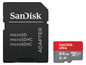 Eine SanDisk Ultra microSD-Karte mit Adapter, 64 GB