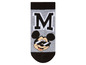 Graue Socken mit Mickey Mouse und dem Buchstaben M