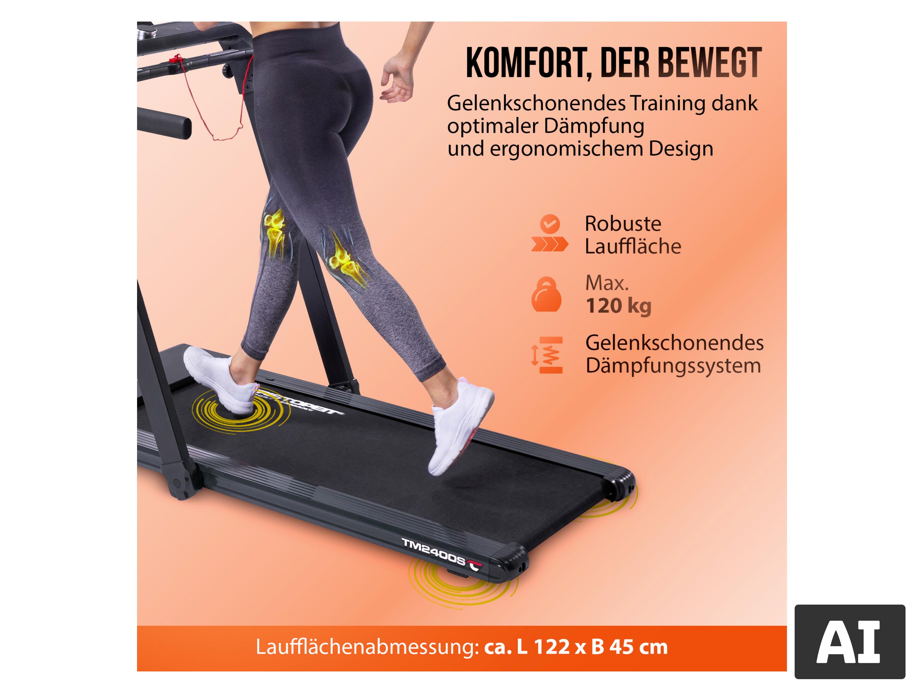 CHRISTOPEIT Laufband »TM 2400S« mit Gestensteuerung & Kinomap App – Bild 3 von 4