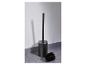Schwarze WC-Bürste mit Metallhalter