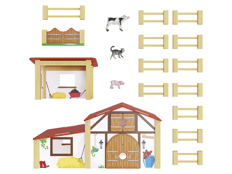 Gehe zu Vollbildansicht: Playtive Set Bauernhof / Feenbaum / Zoo, aus Holz - Bild 3
