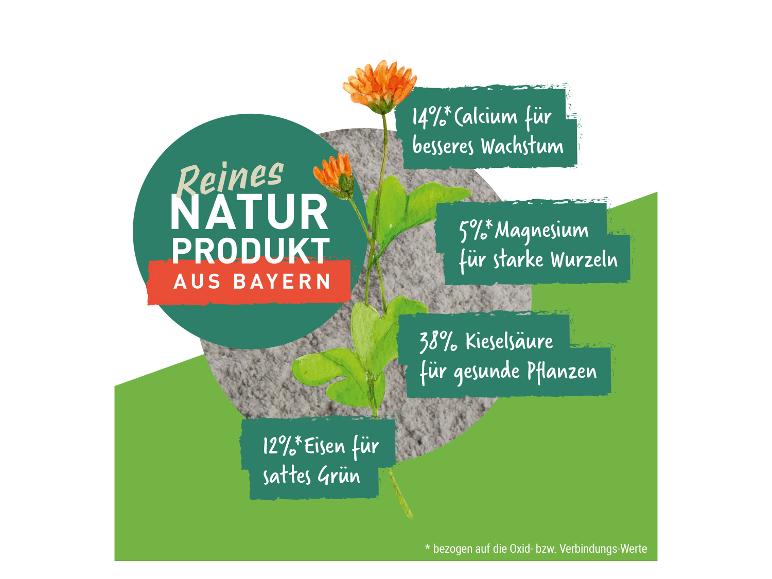Reines Naturprodukt aus Bayern mit Kalzium, Magnesium, Kieselsäure und Eisen für Pflanzen.
