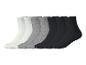 Packung Herren-Sneakersocken in Weiß, Grau und Schwarz