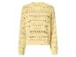 Gelber Damenpullover mit Lochmuster