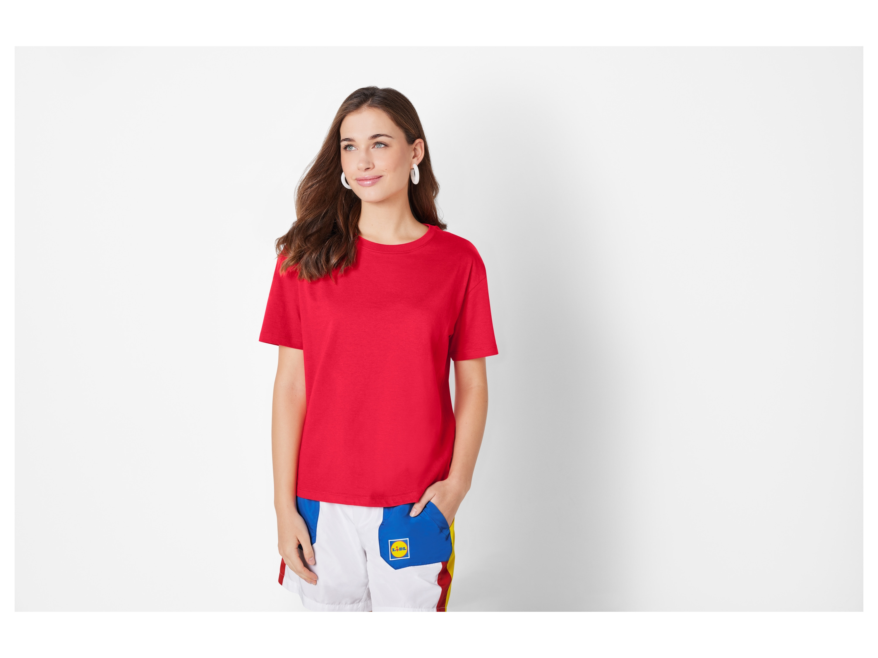 ESMARA® Damen T-Shirt Lidl (Rot, L(44/46)) – Bild 2 von 4