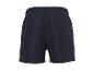 Dunkelblaue Herren-Badeshorts mit elastischem Bund und Gesäßtasche.