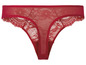Rote String-Unterwäsche mit Spitze und Netz.