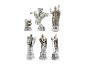 Spielfiguren des The Noble Collection Schachsets im detaillierten Ritter-Design.